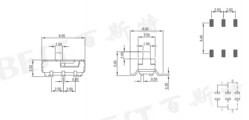 微型撥動開關(guān)MST22D18